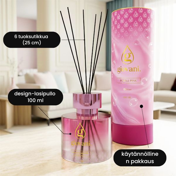 BUBBLE PINK tuoksutikku aroma diffuusori
